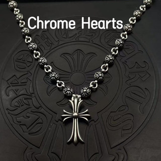 Chrome Hearts 克羅心925純銀項鍊 十字架元素項鍊一件式鏈古家項鍊馬蹄扣嘻哈復古毛衣鏈CX092