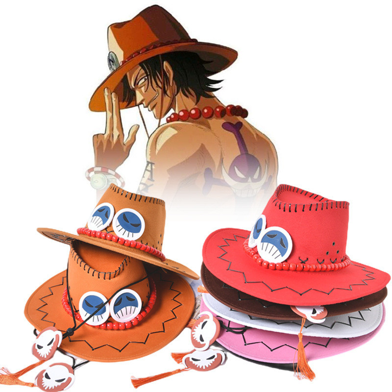 海賊王路飛草帽 小羅喬巴艾斯牛仔動漫cosplay道具配飾牛仔帽