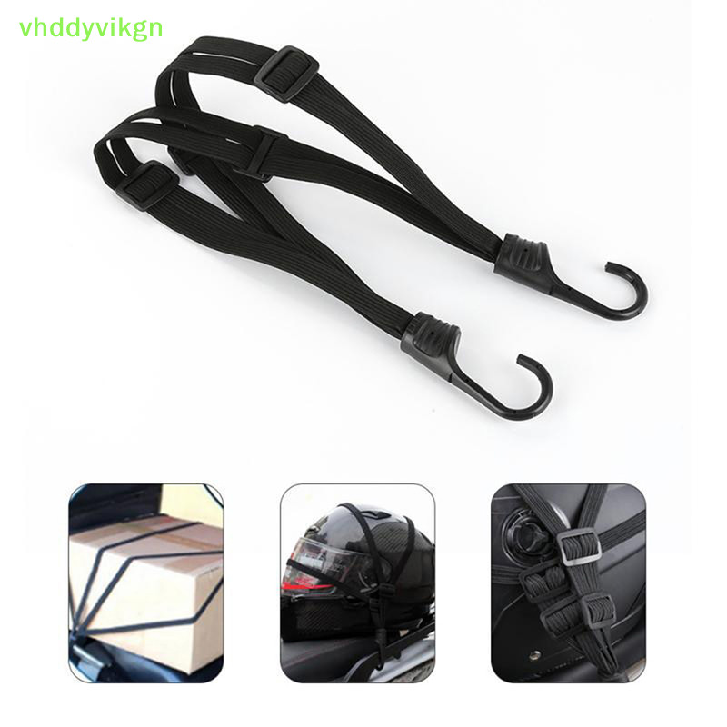 Vhdd 新款通用摩托車可伸縮頭盔行李彈力繩帶自行車摩托車配件收納網繩掛鉤 TW