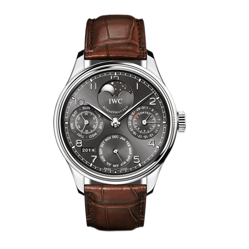 IWC⌚IWCfan⌚Watch 葡萄牙萬年曆系列 18K白金42.3mm自動機械男士手錶 IW502218