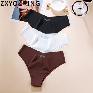 Zxyouping冰絲內褲女v型內褲性感低腰無縫內衣s-xl