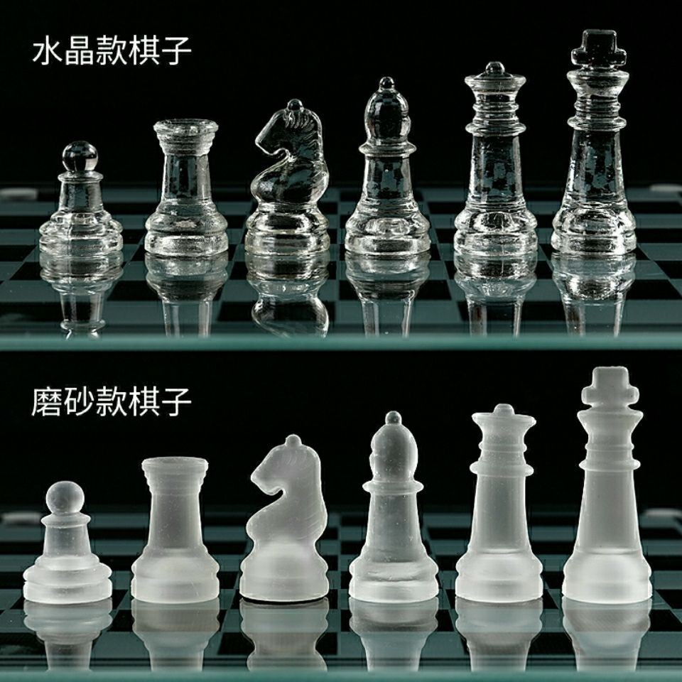 高檔玻璃水晶國際象棋學校比賽活動頒獎禮品商務贈品國際象棋水晶