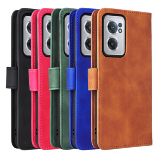 日本書本式防摔殼 適用1+ oneplus 一加Nore CE2手機殼保護套膚感牛皮紋翻蓋插卡復古磁扣商務皮套