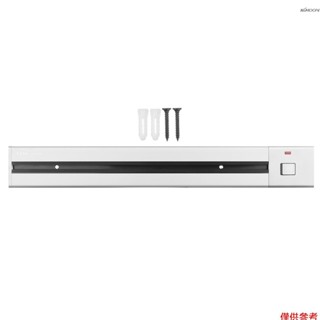 明裝軌道 60cm 可移動軌道插座 廚房專用家用明裝電力滑軌 可移動壁掛式無線插排 銀色
