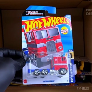 hotwheels 25F批次變形金剛聯名擎天柱拖車跑車閤金車模C4982 PHN4