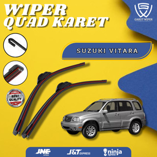 SUZUKI 鈴木 Vitara 無框四刃汽車前擋風玻璃雨刷 4 橡膠 1 套左右