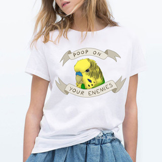 watercolor parrot T shirt夏季水彩鸚鵡潮流潮酷時尚短袖上衣女t恤女女短t恤衣服女短袖上衣短袖女