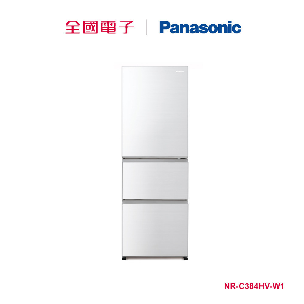 Panasonic 385公升三門鋼板變頻冰箱-白  NR-C384HV-W1 【全國電子】