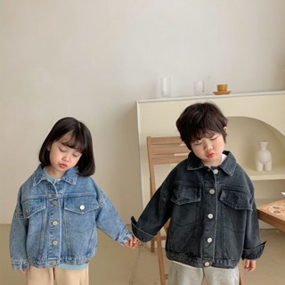 韓國童裝兒童韓版牛仔外套牛仔短外套小外套