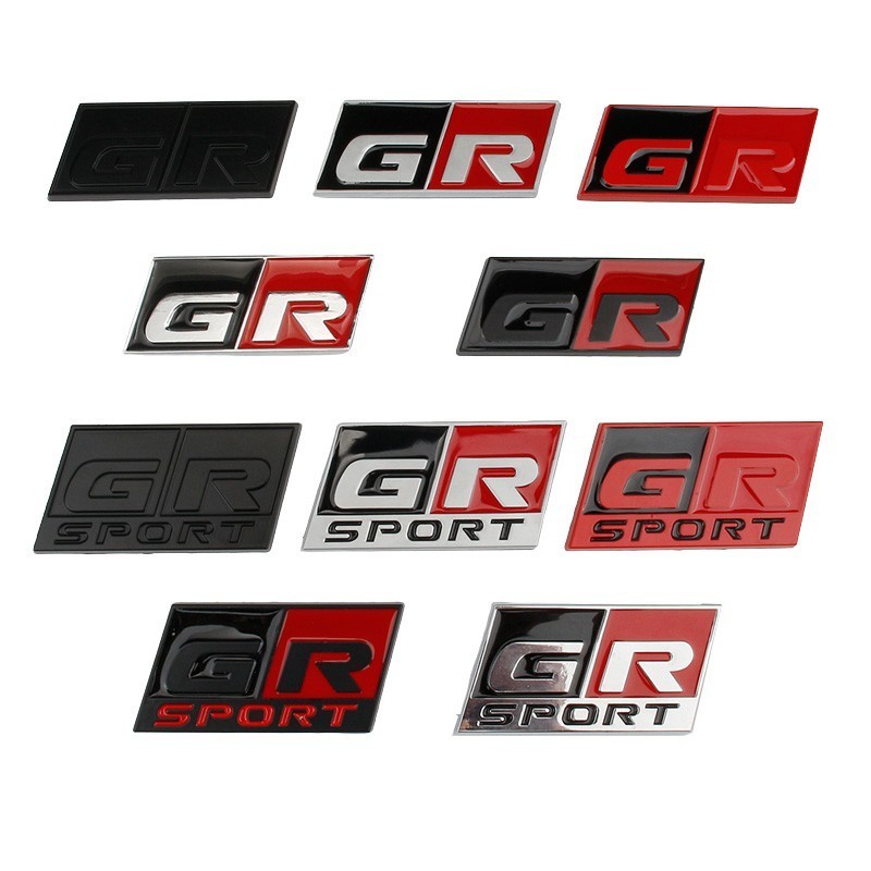 有趣的汽車 1 金屬汽車貼紙 GR GR Sport 標誌適用於豐田 HV YARiS GRMN RZ RC RS Pr