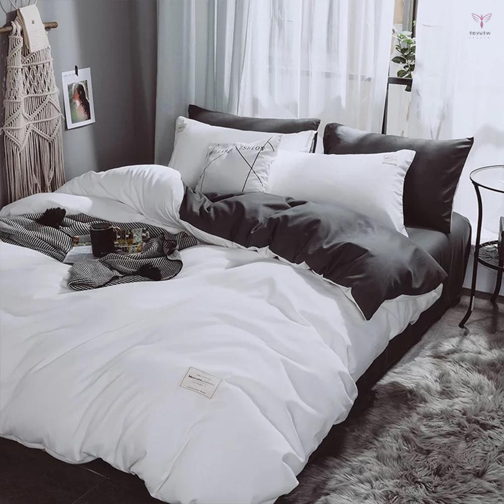 4 件/套羽絨被套和床單和 2 件枕套床上用品套裝床上用品家居臥室用品