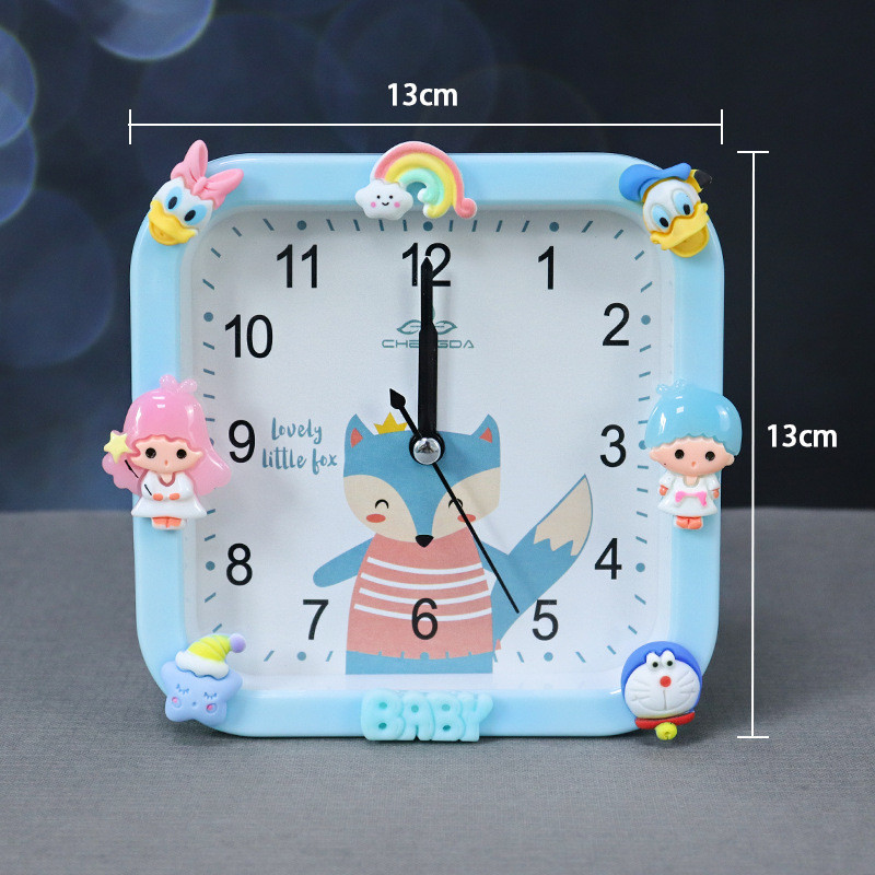 【現貨秒出】卡通可愛小鬧鐘兒童學生禮物臥室床頭時鐘創意桌面檯鐘小鐘表