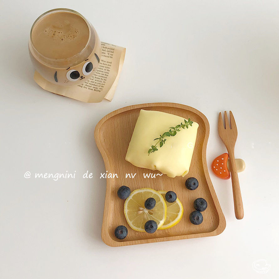 「Umail 現貨」ins日式木盤吐司造型盤子木質托盤早餐盤水果甜品盤烘焙拍攝道具
