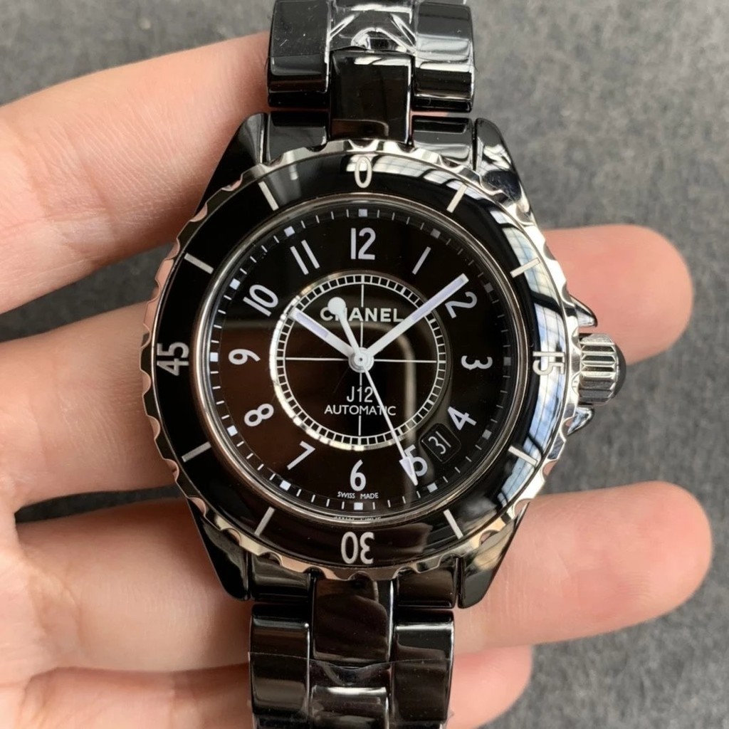 KOR廠香奈兒J12系列H5700自動機械黑陶瓷腕錶 韓版高密度進口陶瓷 男女手錶38毫米