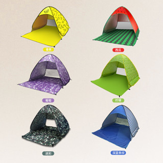 戶外海邊露營全自動速開遮陽防雨防風沙灘帳篷