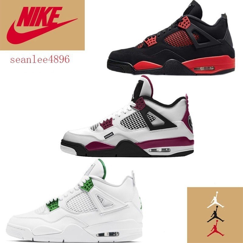Top 耐吉 Nike Air Jordan 4 aj4 黑紅雷霆運動鞋男女籃球鞋