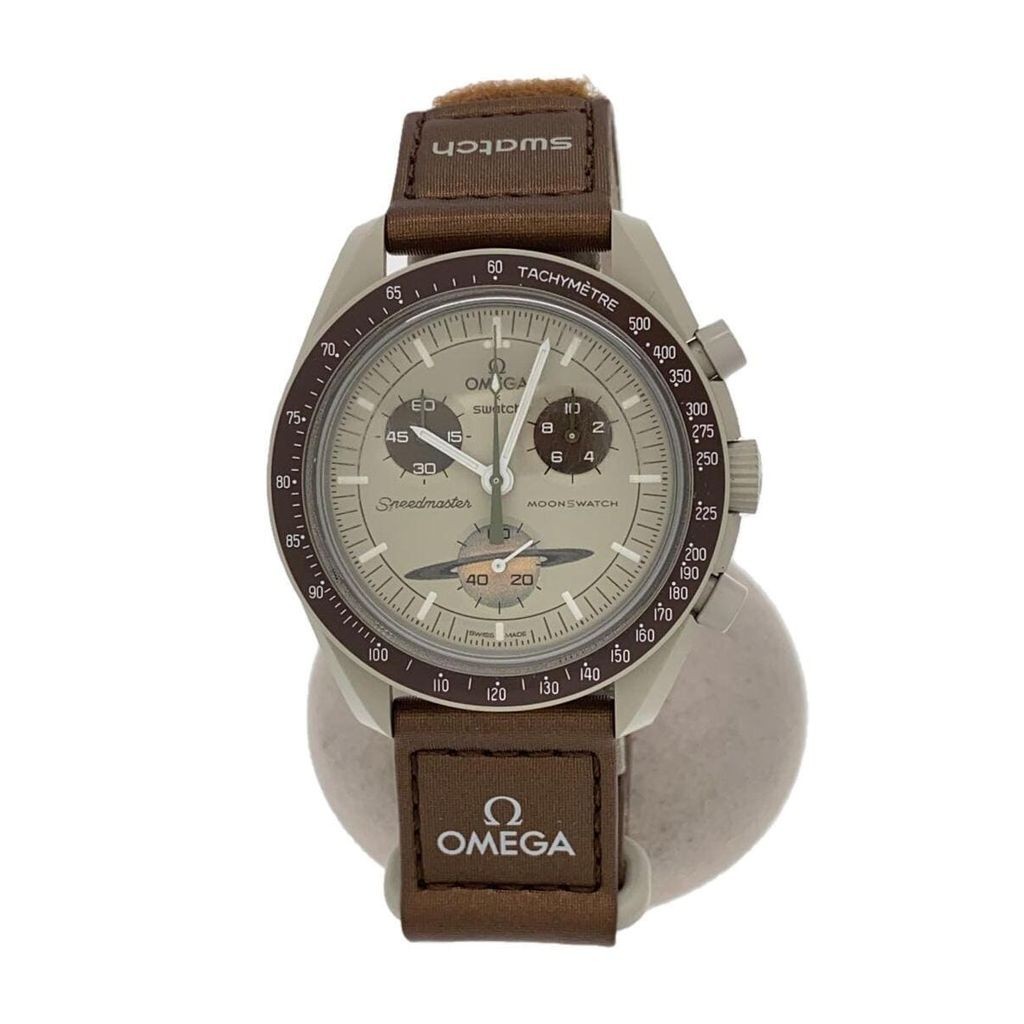 OMEGA 歐米茄 手錶swatch SaturnQZ 男用 42mm 類比 日本直送 二手