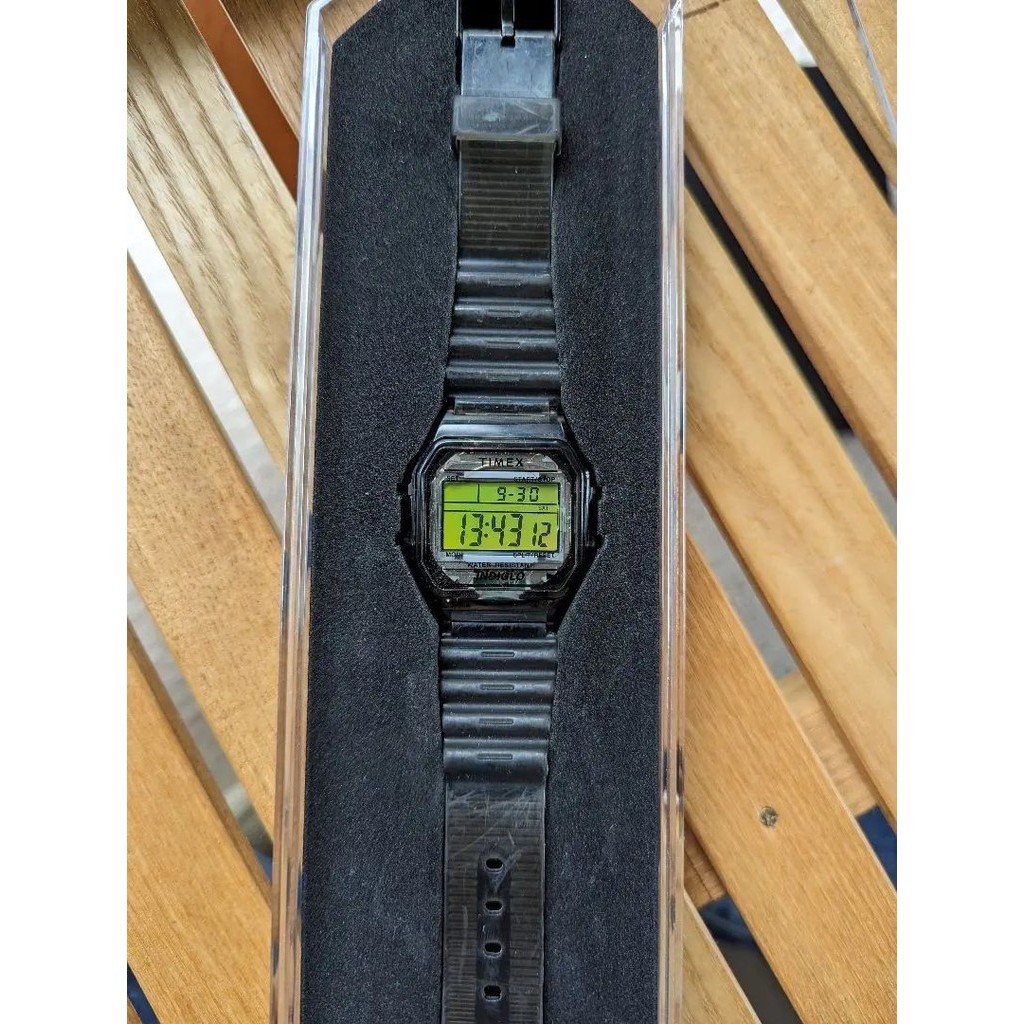 TIMEX 手錶 BEAMS Digital 黑 骨架 日本直送 二手