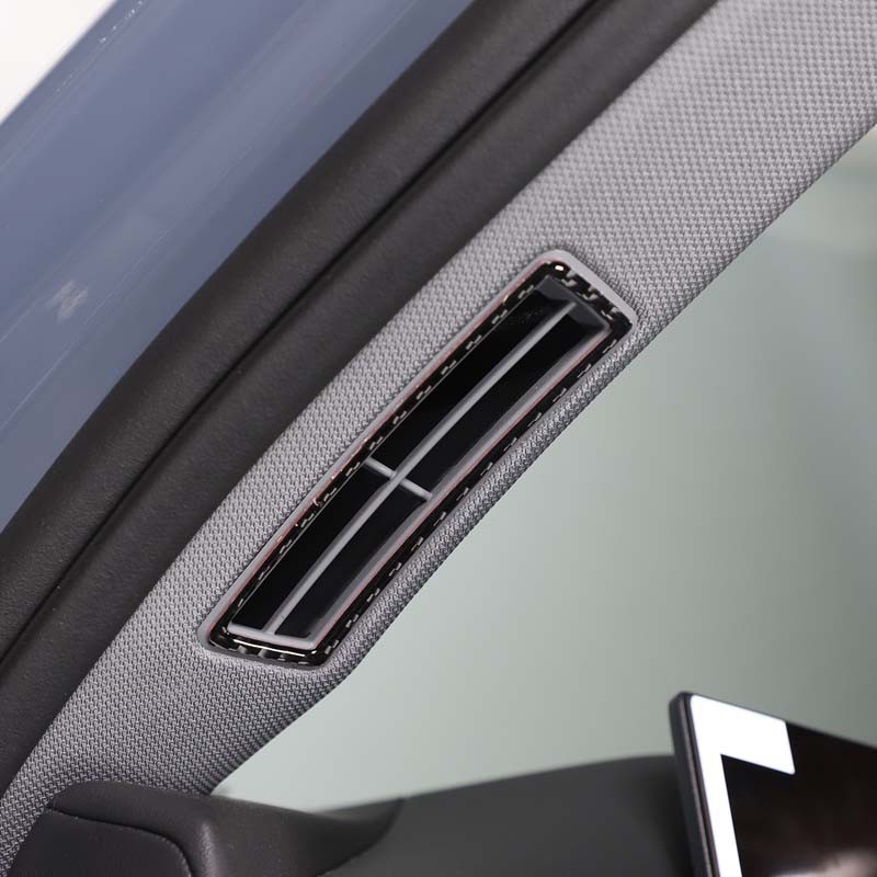 BMW 適用於寶馬 5 系 G60 2024 軟碳纖維汽車 A 柱空調出風口框架蓋裝飾貼紙汽車配件