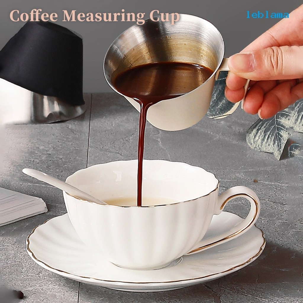 [LBA]304不鏽鋼萃取杯帶刻度 濃縮咖啡取量杯 小奶盅咖啡盅司杯萃取杯