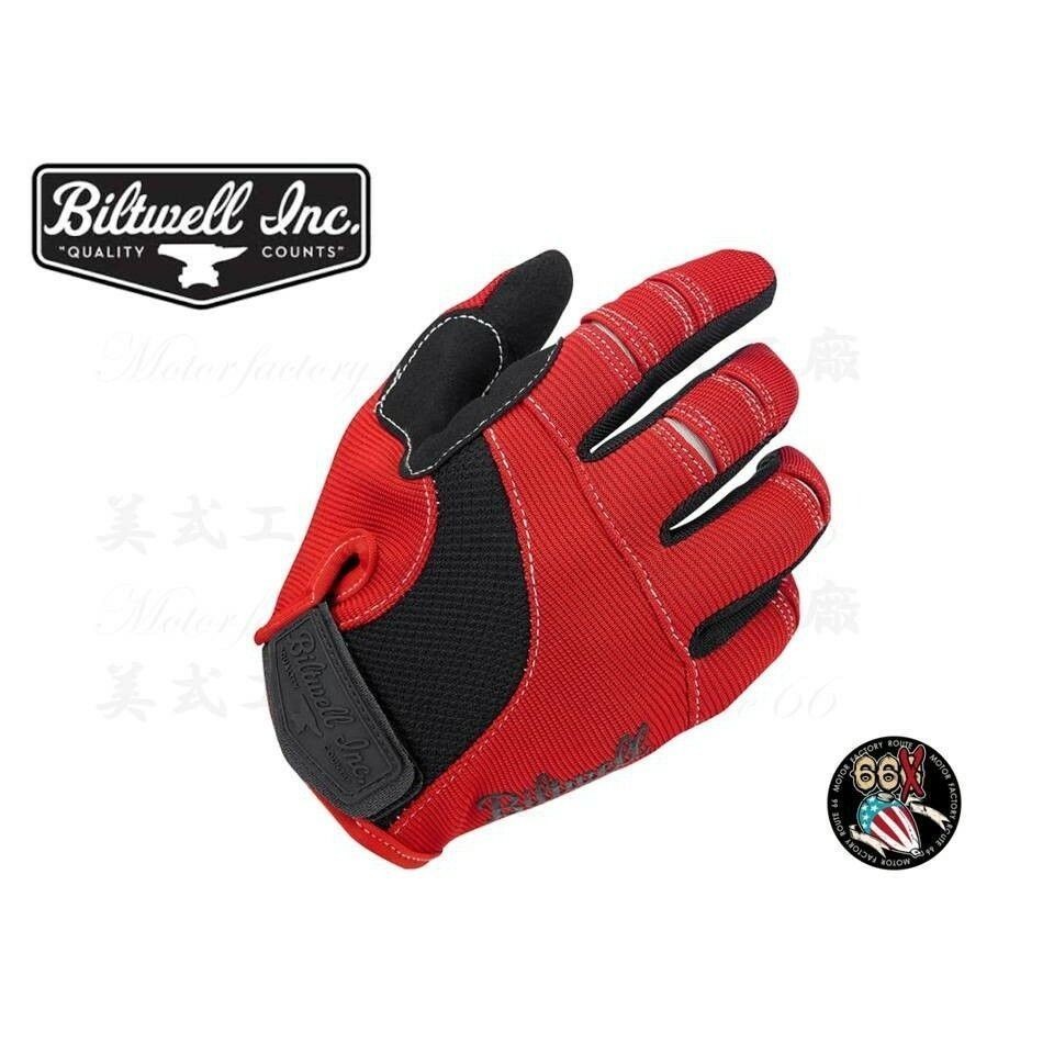 《美式工廠》美國 biltwell　MOTO 騎士手套　紅色