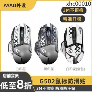 熱銷· 羅技G502Hero有線無線主宰者滑鼠防滑貼印花集黑白色防滑防汗貼