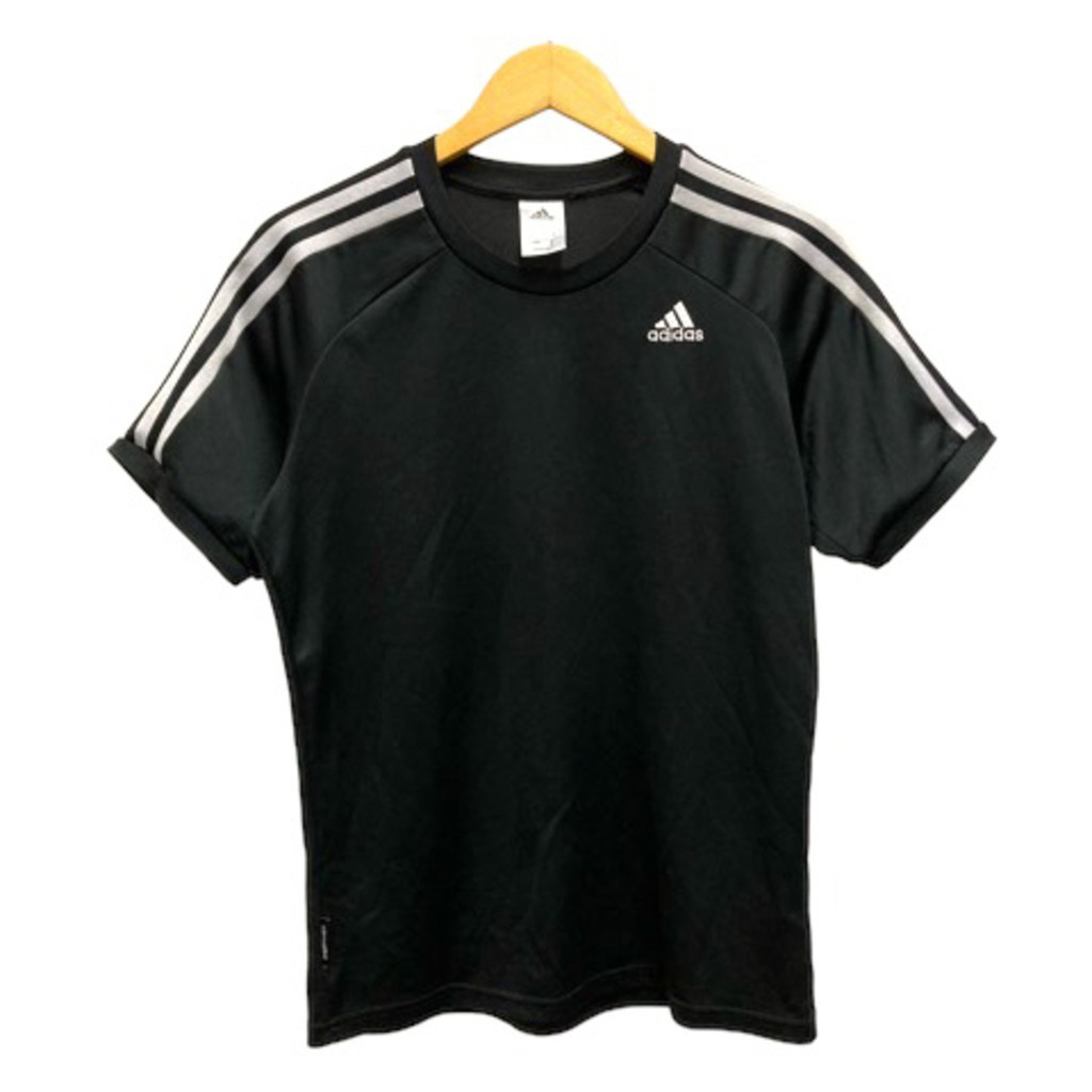 adidas襯衫 T恤 運動服裝黑色 運動 日本直送 二手