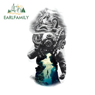 Earlfamily 潛水員冒險車貼個性防刮防水 DIY 貼花適用於摩托車衝浪板筆記本電腦 Windows 後備箱