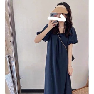 【HOT 本舖】 夏季新款2025法式初戀茶歇連衣裙女泡泡袖寬鬆顯瘦高級感長裙子女