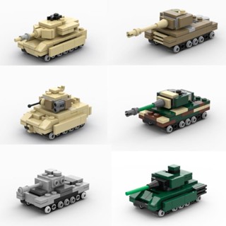 高品質塑膠軍事二戰坦克積木虎式蘇式T-14美式M1裝甲車模型拼裝玩具相容樂高3.17