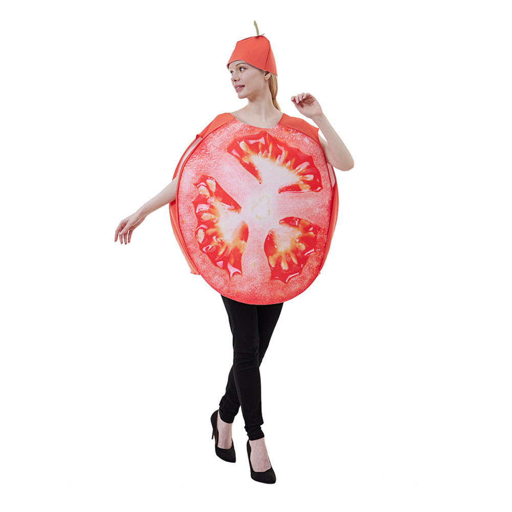萬聖節水果切片扮演服成人蔬菜番茄舞臺表演服
