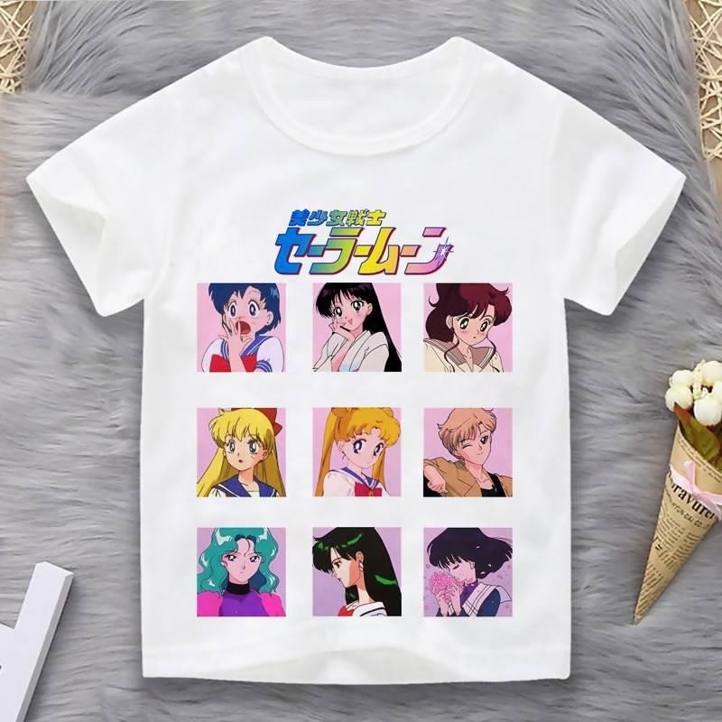 Sailor Moon T shirt美少女戰士顯白打底衫大尺碼女裝短袖上衣女moxuan888