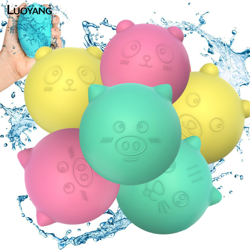 洛陽牡丹 矽膠水球 兒童打水仗戲水玩具可重複使用水爆球注水球
