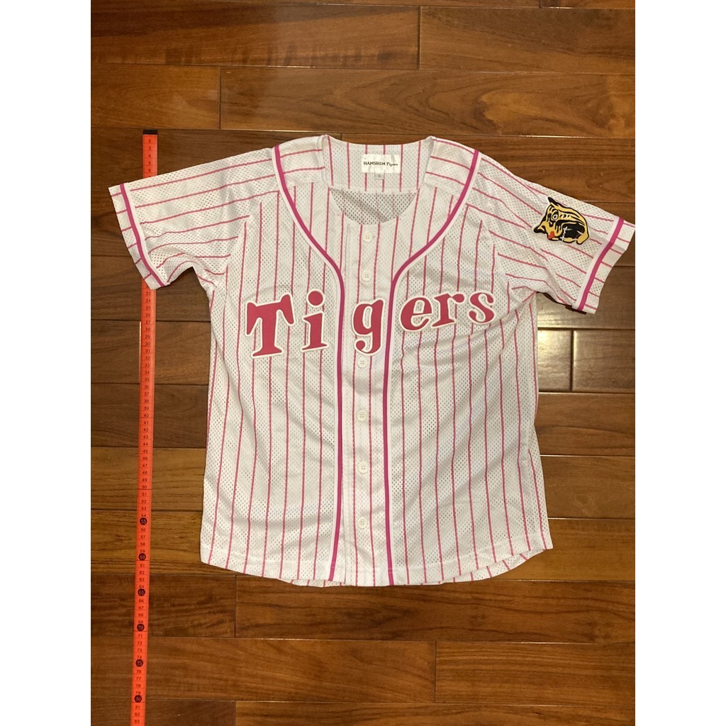 阪神虎 刺繡款 粉紅 應援球衣(罩衫 職棒 日職 日本 NPB 棒球 女生 兒童 女孩)