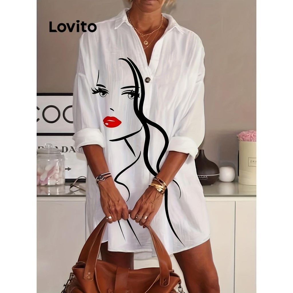 Lovito 女士休閒碎花圖案連身裙 LCW02152