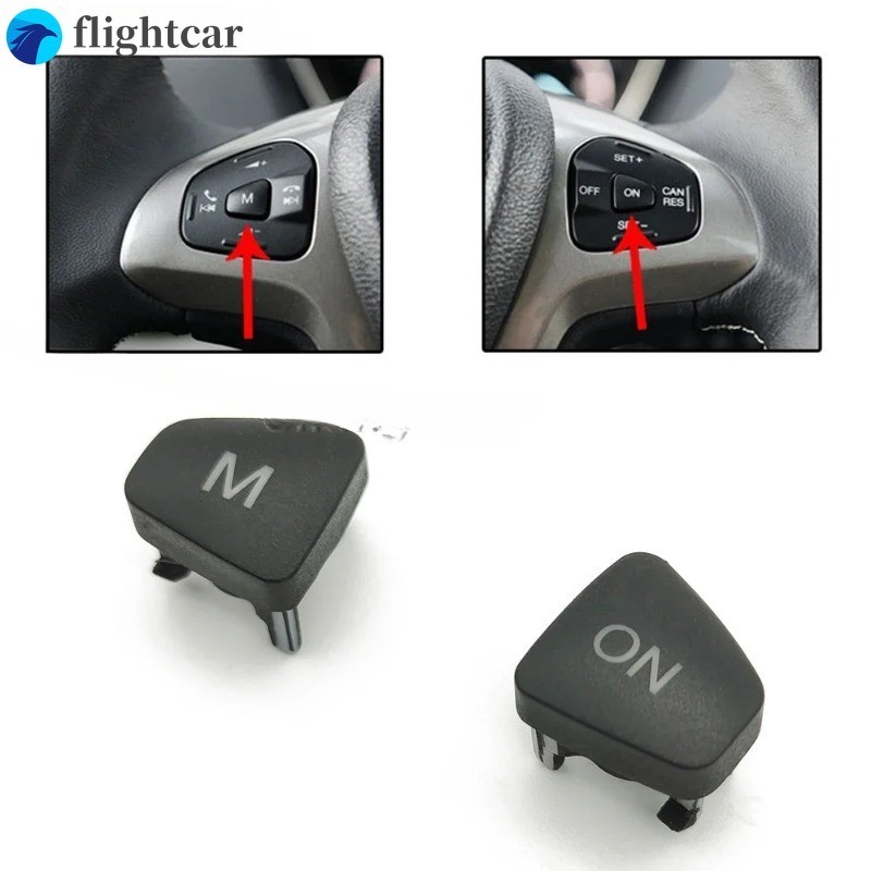 (FT)汽車音響音量方向盤按鈕巡航控制開關 M ON 按鈕適用於福特 Escort Fiesta MK7 MK8 ST