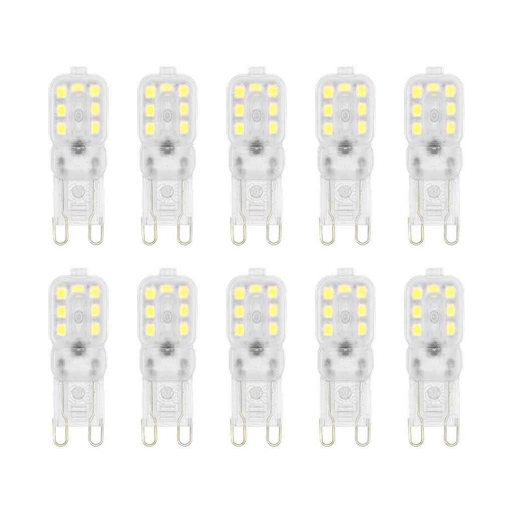 [238531743Sstw] 10 件燈泡玉米燈泡暖白色 220V G9 底座 LED 燈泡 LED 玉米燈用於吊燈壁