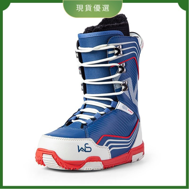 [一週到貨]滑雪鞋 單板雪鞋 滑雪靴 雪靴 滑雪板單板藍色抽繩snowboard雪鞋保暖防水防滑新款boots雪鞋
