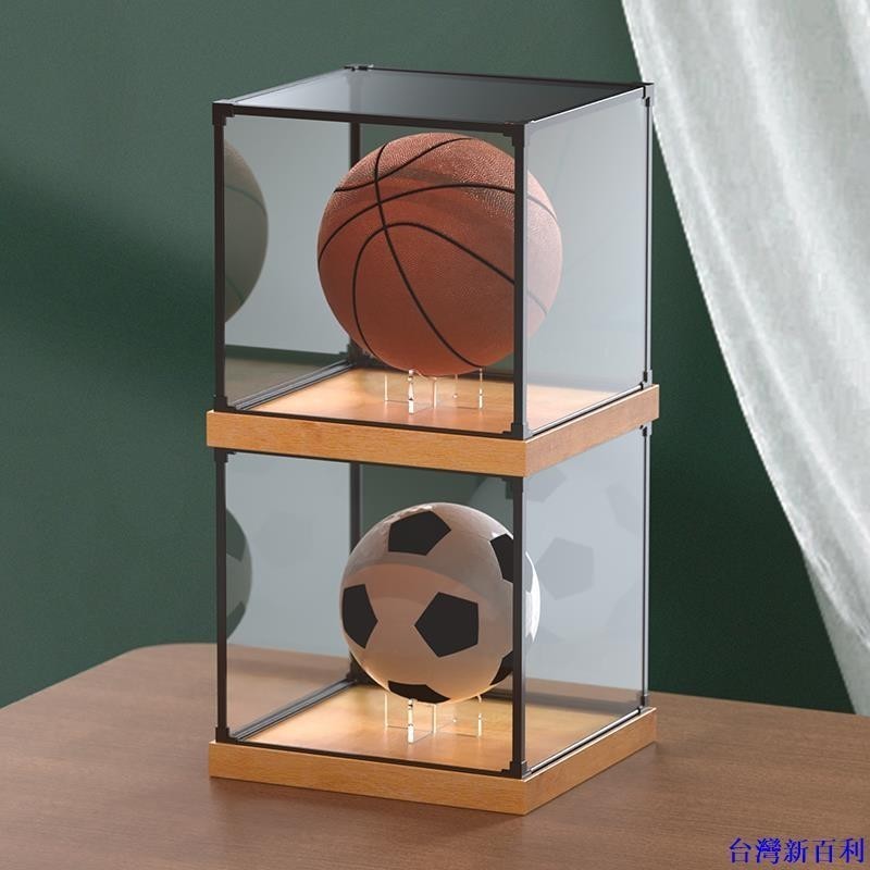 簽名足球籃球排球收納展示盒亞克力234567號標準球高清透明防塵罩