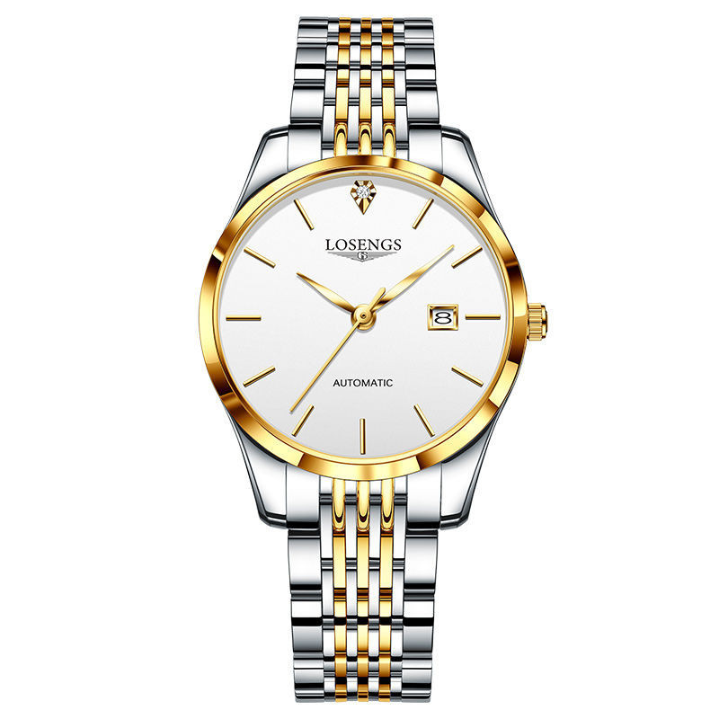 【專櫃】正品LOSENGS潮流浪琴撫手錶男女士情侶對錶瑞士認證機械錶男腕錶