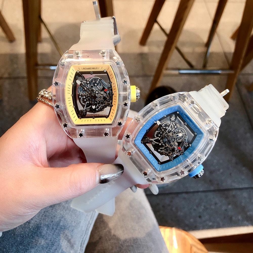【專櫃】進口高級理查德RM055透明鏤空非機械腕錶男士運動休閒手錶