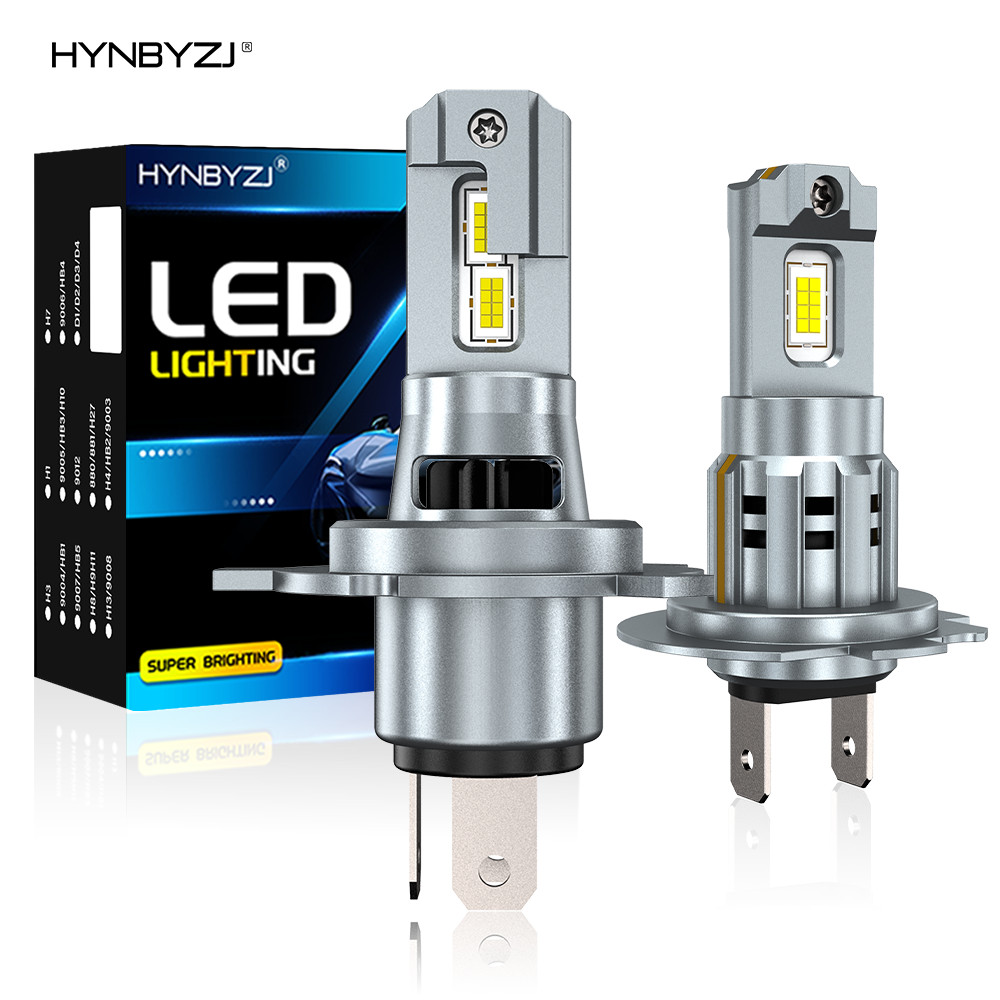 Hynbyzj 120W H7 H4 迷你 Led 頭燈 1:1 尺寸鹵素燈泡 6000K 20000LM 頭燈 12v