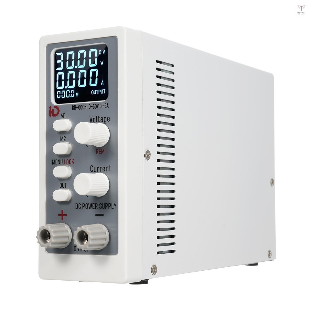 Dh-6005 可編程可變穩壓直流電源 0-60V 0-5A 4 位數字 LED 顯示精密可調穩壓開關電源,帶編碼器旋鈕
