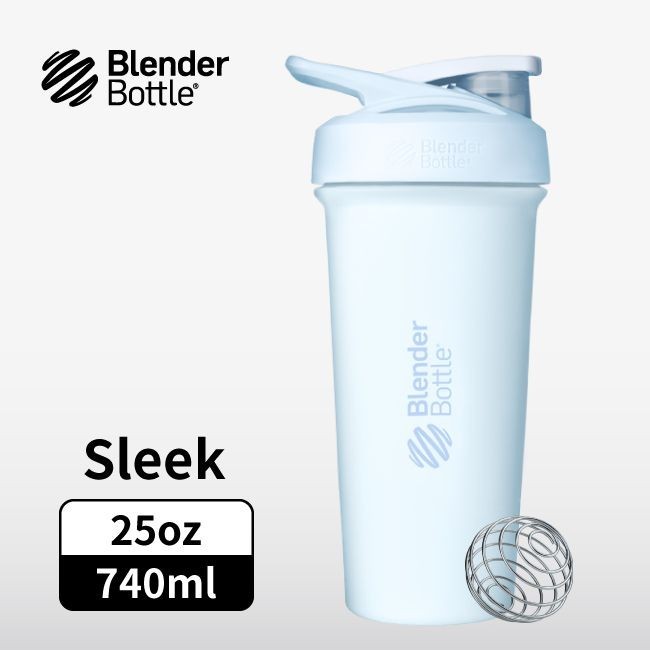 Blender Bottle Sleek按壓式不鏽鋼水壺/ 綿雲藍/ 25oz/ 740ml eslite誠品
