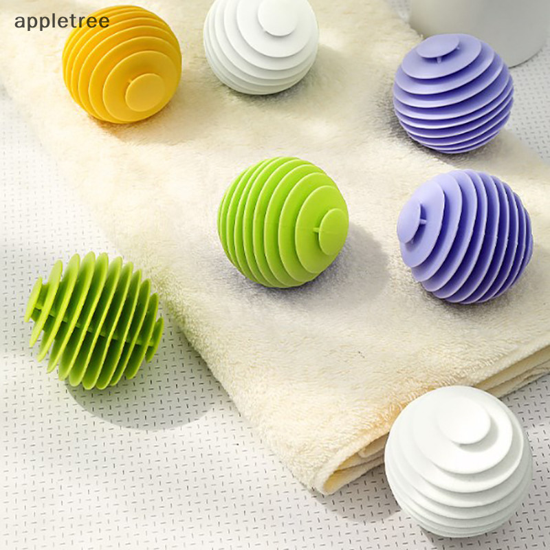 Appl 3件可重複使用的魔術洗衣球烘乾機球織物柔軟劑球衣服清潔工具洗衣機配件 TW
