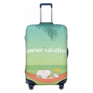史努比印花行李套保護套旅行箱套城堡煙花行李套適合 18-32 英寸行李箱 4 種尺寸 [S/M/L/XL]