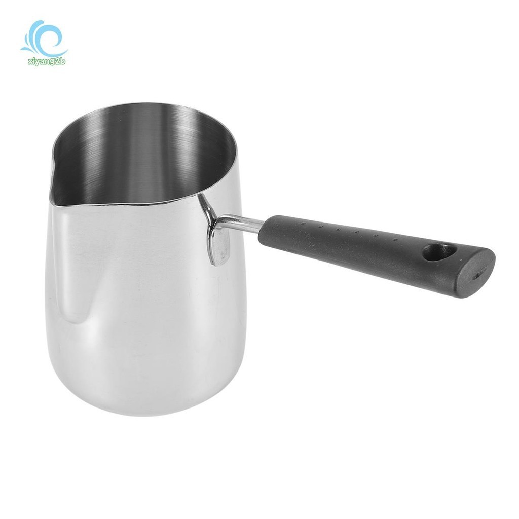 不銹鋼黃油和咖啡加熱器、土耳其咖啡壺、迷你黃油融化壺和帶嘴牛奶壺 -(350ML)