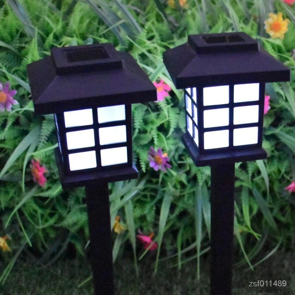 跨境太陽能房屋燈防水中式庭院燈裝飾戶外地插燈太陽能燈地插燈