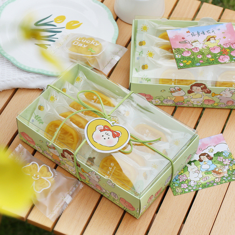 【現貨】【綠豆糕包裝】烘焙8粒 綠豆糕 包裝盒子 常溫 蛋糕麵包 甜點 下午茶 野餐 打包盒 禮品盒