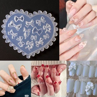 網紅美甲鵰花模具 美甲飾品模具 立體滴膠矽膠軟磨具 指尖絲帶 芭蕾舞 糖果 蝴蝶結模具 裝飾指甲飾品 浮鵰3D鵰花組閤
